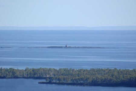 Isle Royale Lighthouse with Keweenaw in background