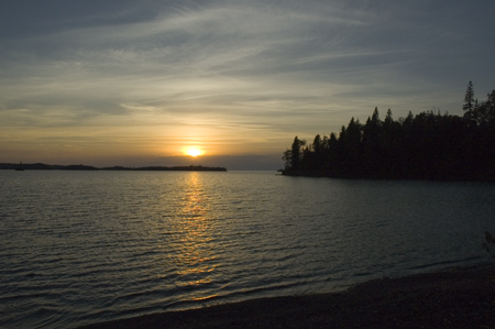 Sunset over Todd Harbor