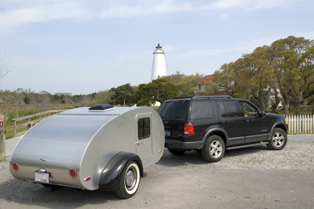 Teardrop at Ocracoke Lighthouse